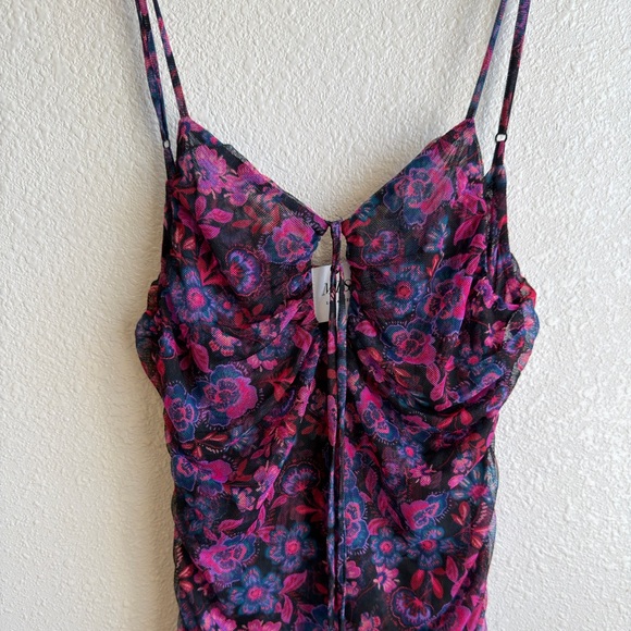 MISA Los Angeles Nicola Midi Dress in Electric Ditsy - Picture 3 of 8